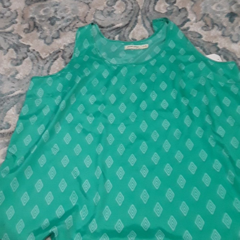 green blouse